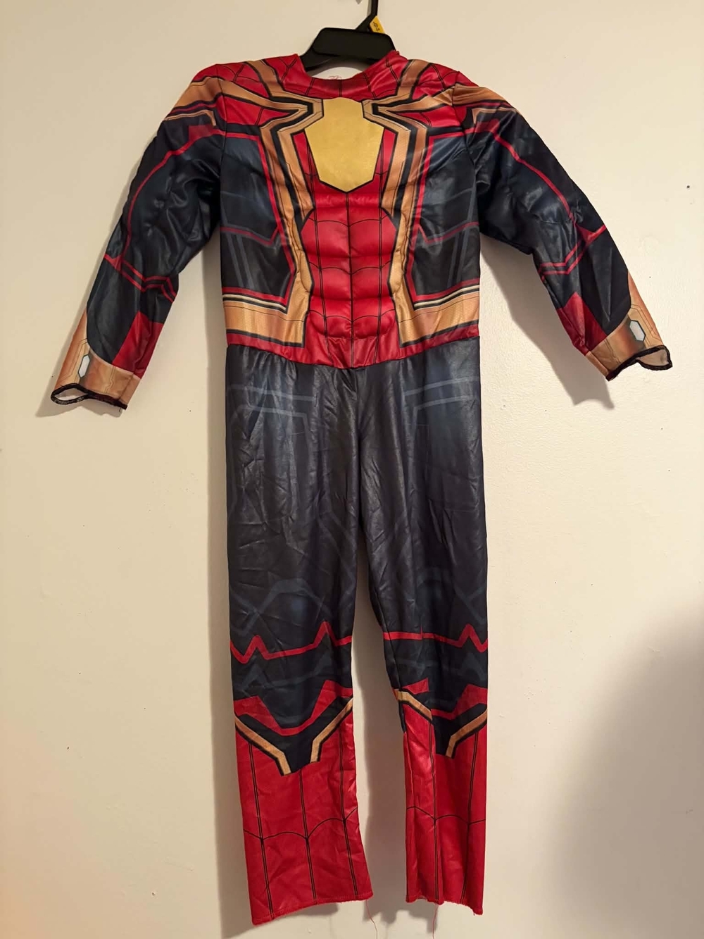 Marvel Boys Red, Gold and Blue Superhero Jumpsuit Costume